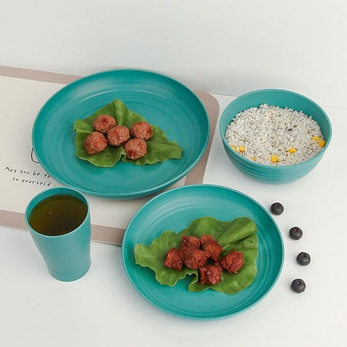 Turquoise Portable Silicone Tableware Set: Safe and Durable, Enjoy Delicious Moments