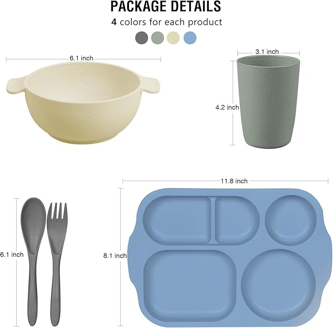 Multi - Color Partitioned Silicone Tableware Set: Safe and Practical, Meeting Diverse Dining Needs