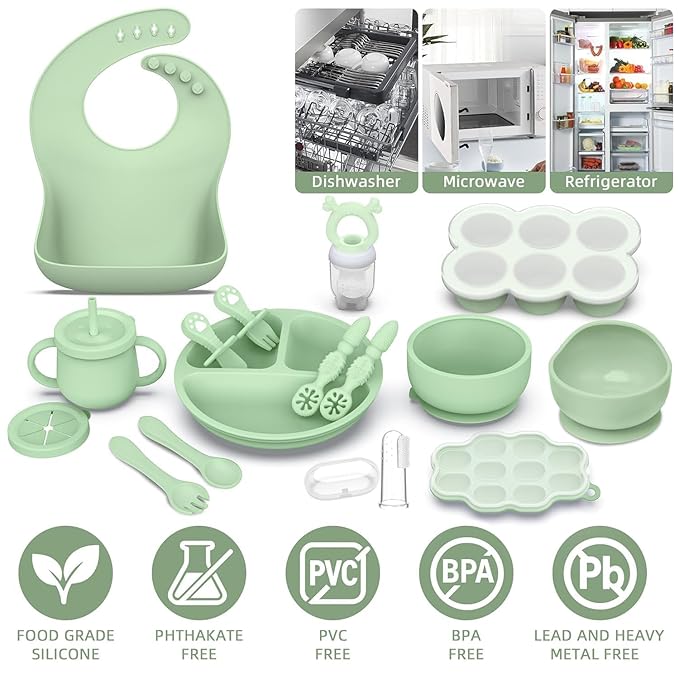 Baby Silicone Tableware Set: Safe and Multifunctional, Helping Babies Enjoy Meals