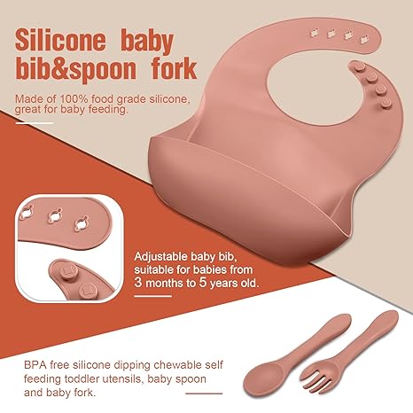 Multi - Piece Silicone Baby Feeding Set: Safe and Slip - Resistant, Meeting Babies' Growing Dining Needs