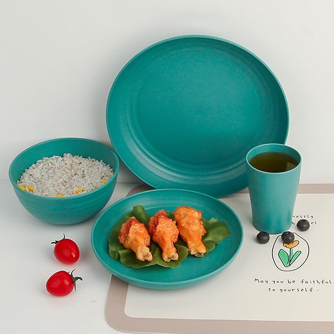 Turquoise Portable Silicone Tableware Set: Safe and Durable, Enjoy Delicious Moments