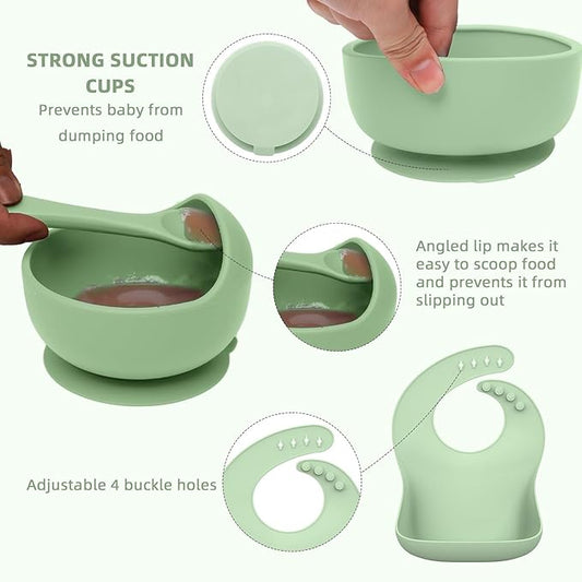 Baby Silicone Tableware Set: Safe and Multifunctional, Helping Babies Enjoy Meals