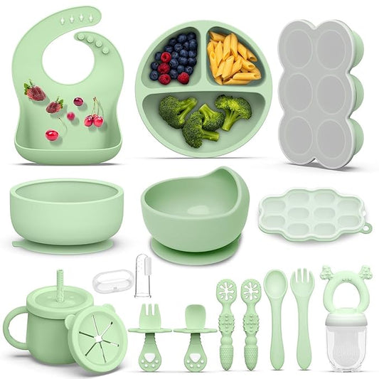 Baby Silicone Tableware Set: Safe and Multifunctional, Helping Babies Enjoy Meals