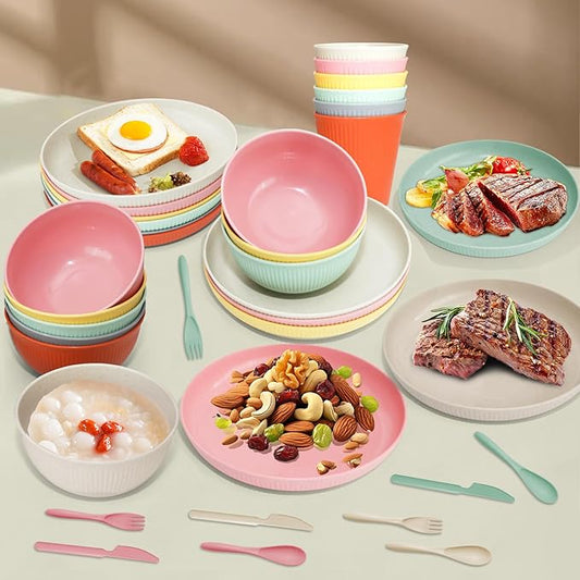 Colorful and Shatter - Resistant Silicone Tableware Set: Safe and Practical, Brightening Dining Moments